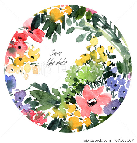 Watercolor floral greeting card Watercolor floral greeting card 67163167