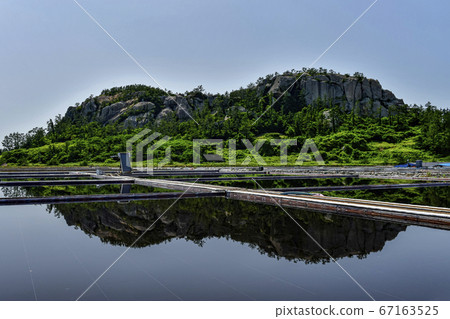 Salt, salt field, Daedong salt field, Bigeumdo, Sinan-gun, Jeonnam, Korea 67163525