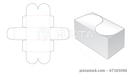 Packaging box die cut template Packaging box die cut template 67165098