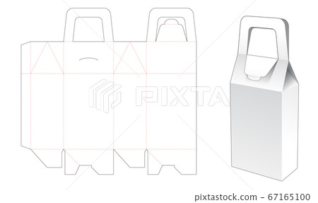 Packaging box die cut template 67165100