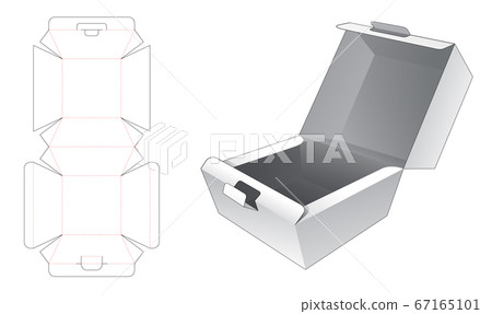 Packaging box die cut template Packaging box die cut template 67165101