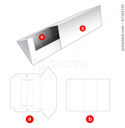 Packaging box die cut template 67165102