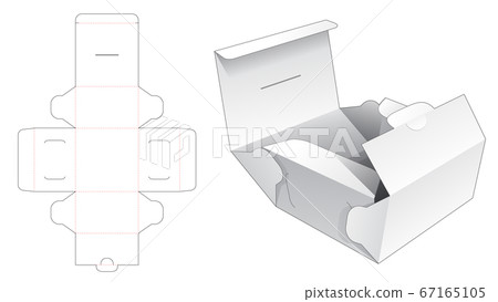 Packaging box die cut template Packaging box die cut template 67165105