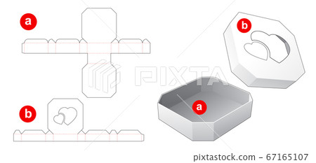 Packaging box die cut template Packaging box die cut template 67165107