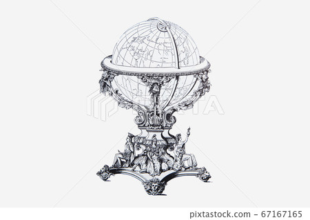 Luxurious globe stand from the 19th century Victorian era 67167165