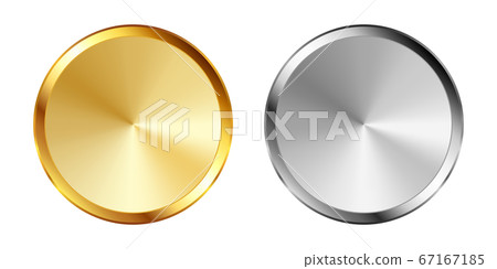 Blank letterless gold and silver label set 67167185