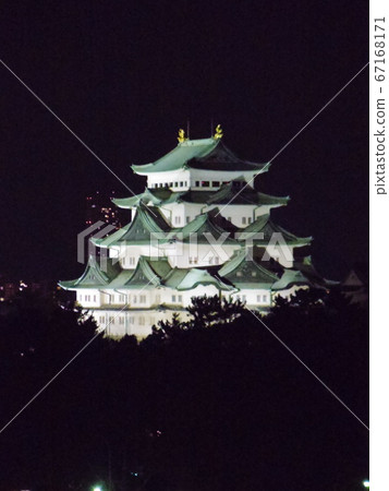 View of Nagoya castle tower at night from KKR Hotel Nagoya View of Nagoya castle tower at night from KKR Hotel Nagoya 67168171