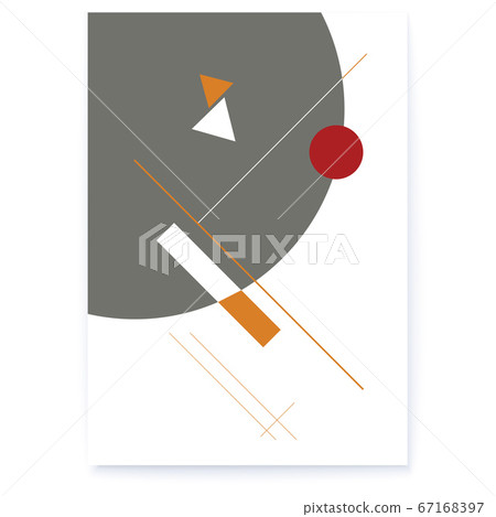 Abstract geometric composition with simple shapes 67168397