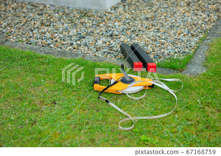 Image of land boundary pile surveying 67168759