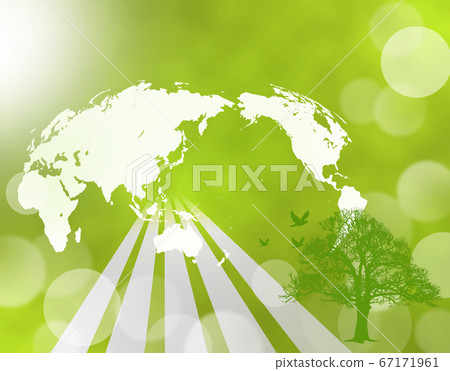Natural environment World map Eco background Ecology map Future eco society De-coal 67171961