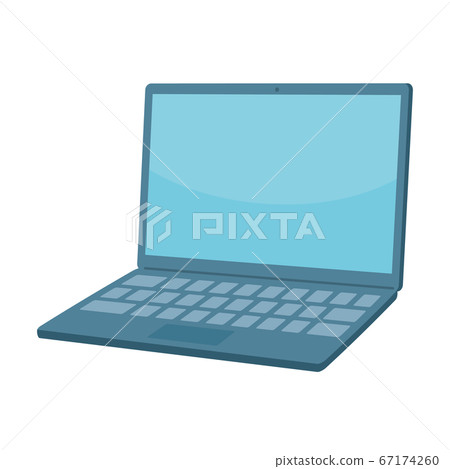 Laptop illustration diagonal - Stock Illustration [67174260] - PIXTA