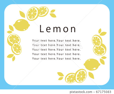 Illustration of lemon that can be used for frames. Vector image. Illustration of lemon that can be used for frames. Vector image. 67175083