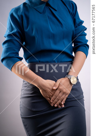 Closeup shot of woman having painful holding Closeup shot of woman having painful holding 67177565