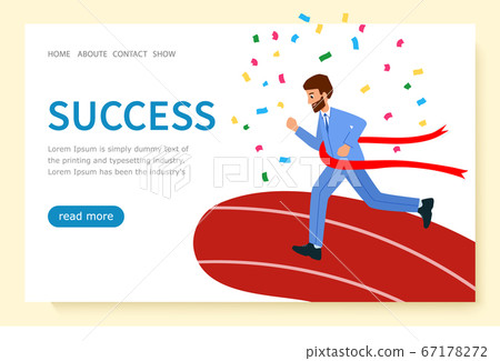 Website design Page, business success. Concept of business victory. Website design Page, business success. Concept of business victory. 67178272