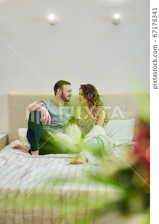 A man looks at his wife with love A man looks at his wife with love 67178341
