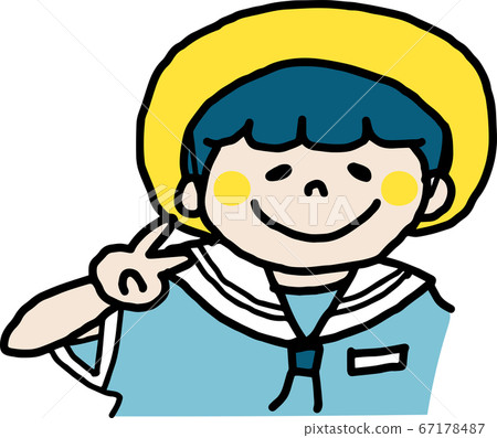 孩子在做和平標誌 67178487