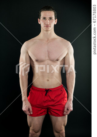 Muscular man with strong body. Sport and fitness. 67178803