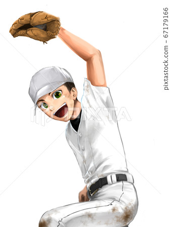 A boy playing baseball A boy playing baseball 67179166