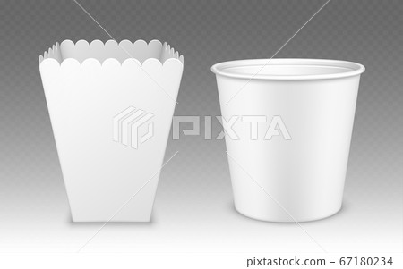 Download Blank Bucket For Popcorn Hen Wings Or Legs Mockup Stock Illustration 67180234 Pixta