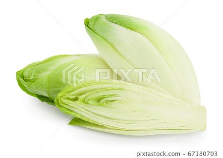 Chicory salad isolated on white background with clipping path and full depth of field. 67180703