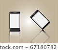 Realistic vector smart phones on background 67180782