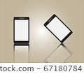 Realistic vector smart phones on background 67180784
