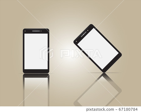 Realistic vector smart phones on background 67180784