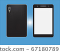 Realistic vector smart phones with cameraphone on white background 67180789