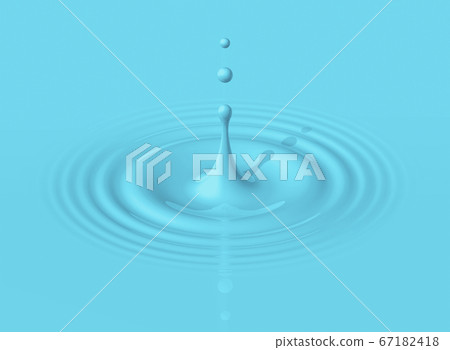 Drop of blue paint and ripple - Stock Illustration [67182418] - PIXTA
