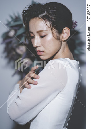 Bride woman in wedding dress Bride woman in wedding dress 67182697