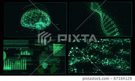 Digital Network Technology AI Artificial... - Stock Illustration ...