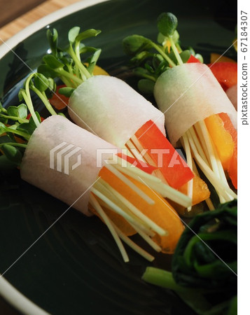 韓國食品ssammu和蔬菜 67184307
