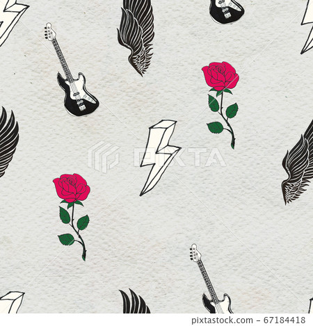 Seamless Rock background. Abstract music modern pattern. Seamless Rock background. Abstract music modern pattern. 67184418