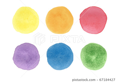 水彩背景/圓/畫筆/材質 67184427