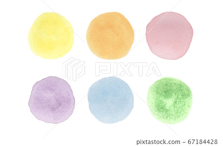 水彩背景/圓/畫筆/材質 67184428