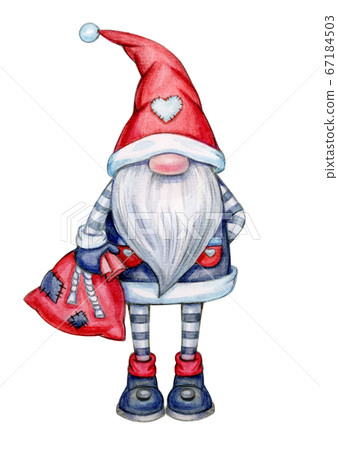 Christmas cute gnome cartoons, isolated on white. Christmas cute gnome cartoons, isolated on white. 67184503