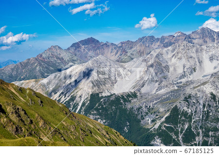 Italy, Stelvio National Park. Famous road to 67185125