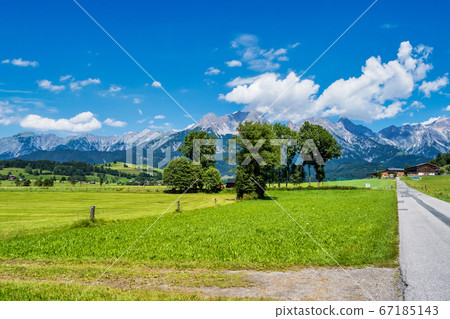 Landscape in the Austrian alps at Saalfelden, Landscape in the Austrian alps at Saalfelden, 67185143