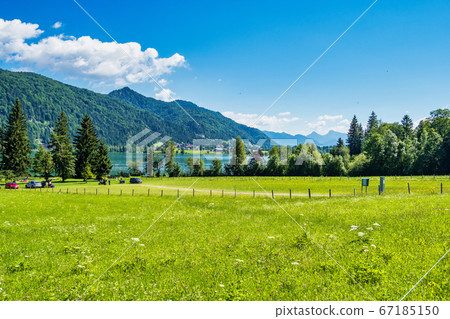 Lake Walchsee near Koessen at the Wilder and Lake Walchsee near Koessen at the Wilder and 67185150