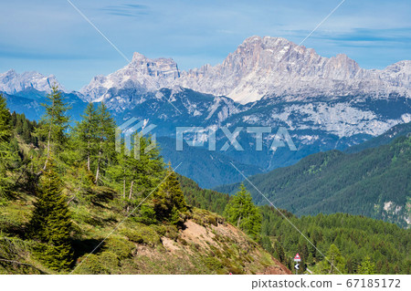 Panorama of the Alpes at the Falcade in Dolomites, Panorama of the Alpes at the Falcade in Dolomites, 67185172