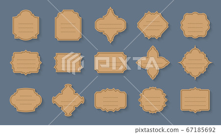 Retro vintage labels craft tags sale vector set Retro vintage labels craft tags sale vector set 67185692