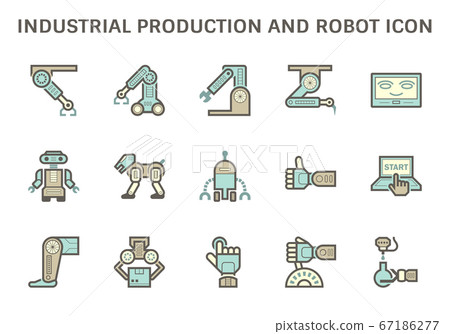 Industrial production robot and computer control 67186277