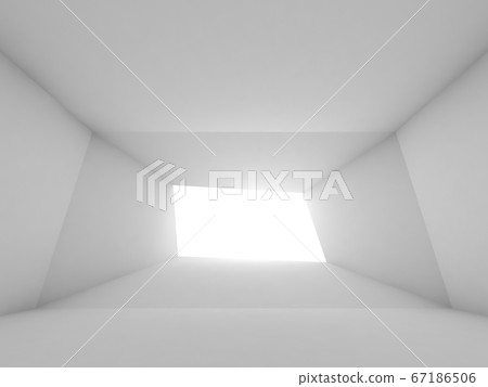 3d abstract empty white interior with light - Stock Illustration ...