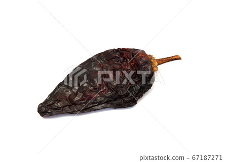 Mexican chili ancho (white background) 67187271