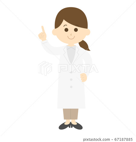 一位女科學家提出的插圖 67187885