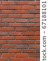 Tiles, brick color, stepping joints, riding joints, vertical position 67188101