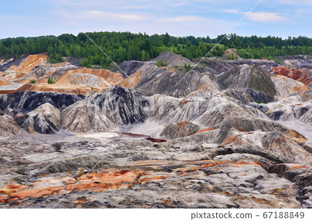 post-industrial landscape - erosion at the place post-industrial landscape - erosion at the place 67188849