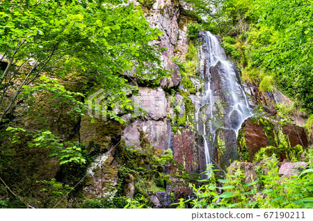 Nideck Waterfall in the Vosges Mountains - Alsace, France Nideck Waterfall in the Vosges Mountains - Alsace, France 67190211