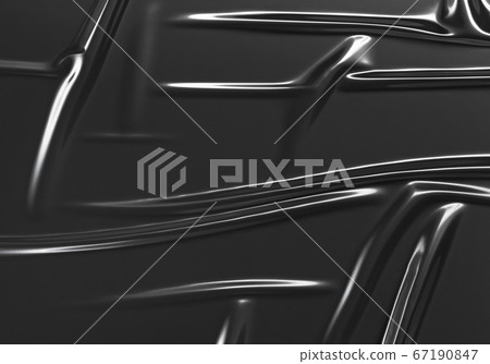 Blank black crumpled plastic foil wrap overlay mock up, 67190847