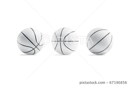 Blank white rubber basketball ball mockup, different views Blank white rubber basketball ball mockup, different views 67190856